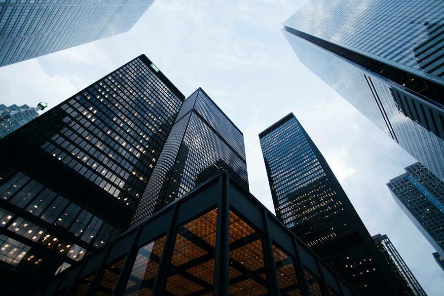 Image of skyscrapers rising into the sky