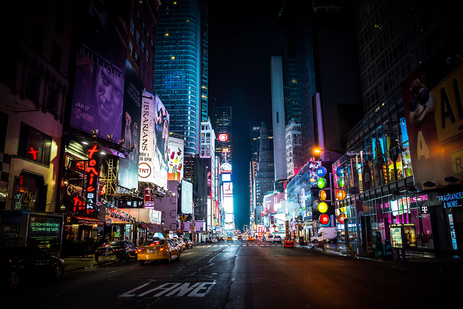 Street with advertising neolights.
